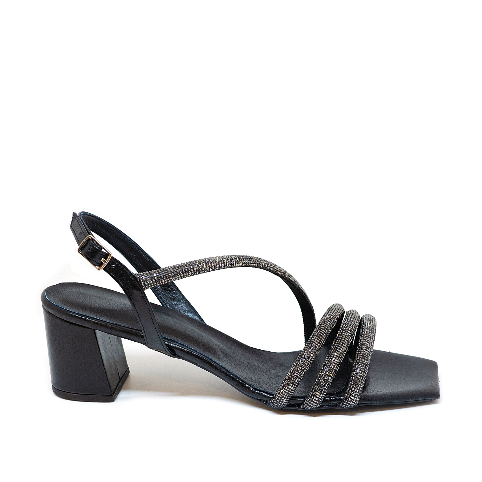 Bigshoes Bigshoes MX22134-01 Δερμάτινo Πέδιλο Μαύρο 5cm